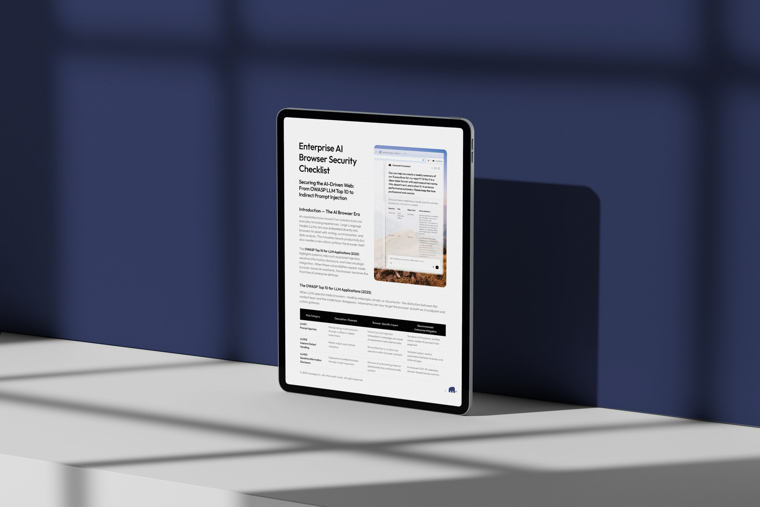 Enterprise AI Browser Checklist